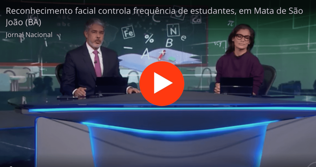 jornal nacional reconhecimento facial escolar