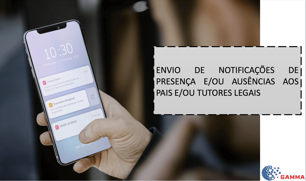 notificação de frequência escolar